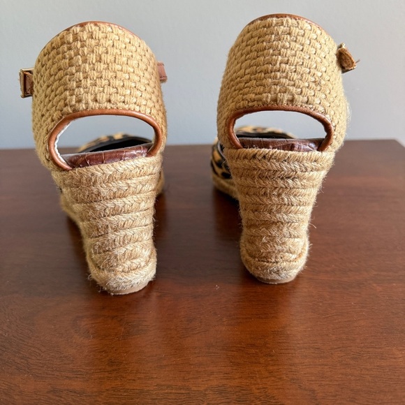 Sam Edelman Tan and Black Leopard Wedges - Picture 4 of 6